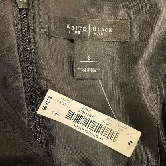 NWT White House Black Market Little Black Dress - Picture 9 of 11